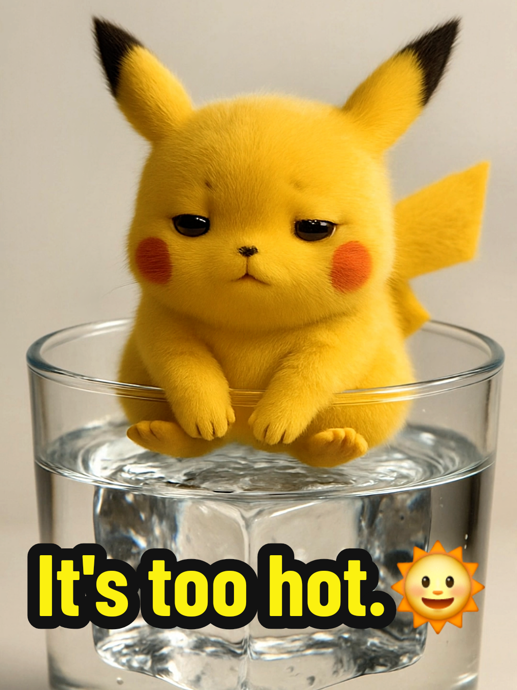 It's too hot.🌞 #pikachu #cute 
