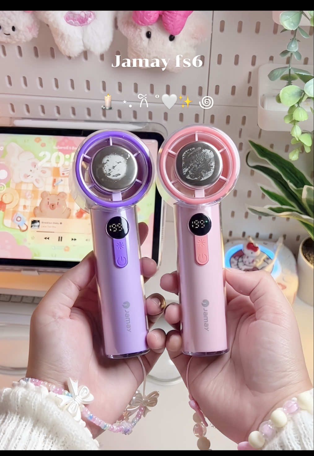 สีสวยมาก เลือกไม่ถูกก็เลยจัดมา 2 สีเลย💜🩷 สินค้ามีจำกัดนะ‼️รีบไปตำด่วนน #พัดลมพกพา #พัดลมไอเย็น #พัดลมjamay #jamay #jamayfs6 