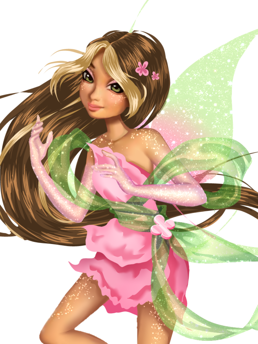 Replying to @davidinooov Part four! As per popular request, here's Flora's! She's been my favorite since I was a kid. #winxreboot #winxredesign #winxclub #winxclubflora #fairy #winx #redesign #fanart 