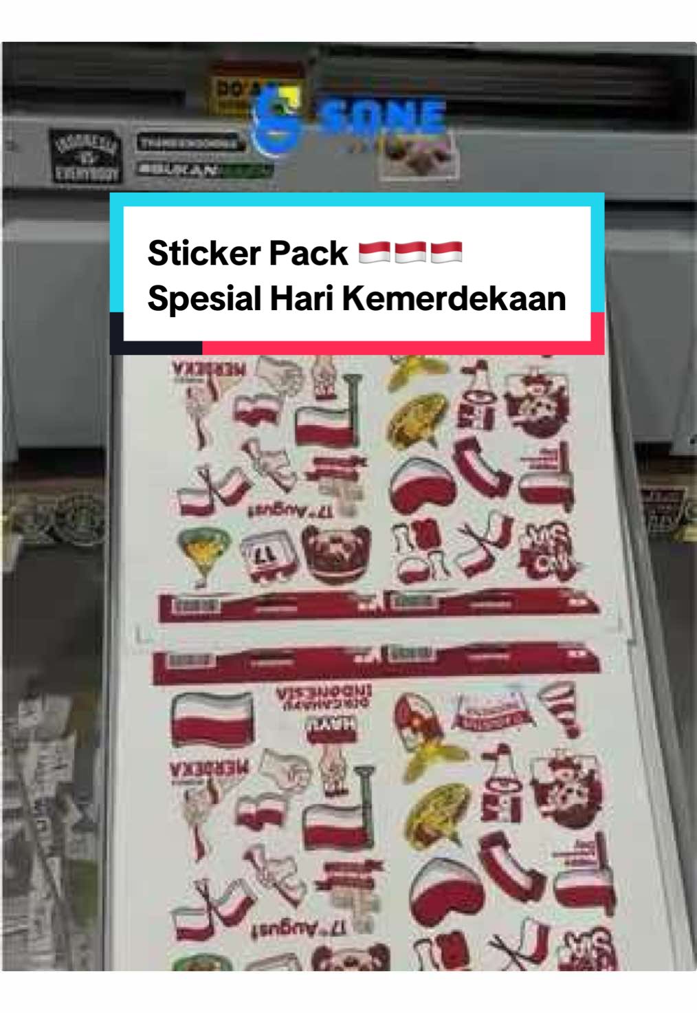 🇲🇨 Sambut Hari Kemerdekaan Dengan Stiker Pack 17 Agustus ✨Stiker 17-an limited edition  🎁 Cocok untuk hadiah lomba atau dekor meja Cek keranjang kuning dan check out sekarang juga sebelum stok kehabisan!  Hanya di Sone Variasi 🤩 #sticker #digitalprint #customstickers #kemerdekaan #17agustus 