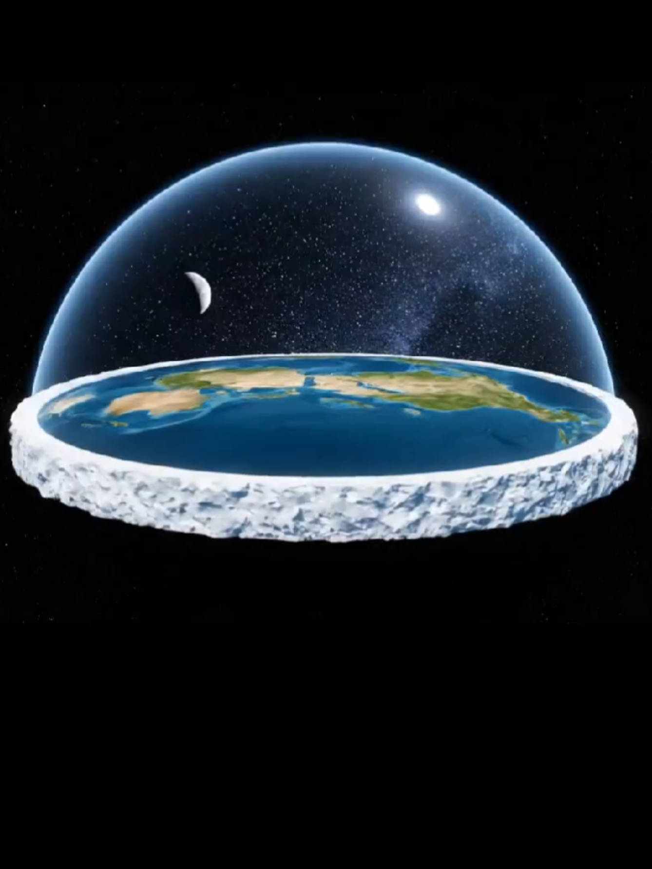 They told us it was a globe. But what if we were never meant to see the edge? #flatworld #icewall #hiddenlands #dome #ancientmap #questionreality #veo3 #fyp