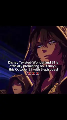 CHAT, ARE WE READY?! 🐍🖤 Disney Twisted-Wonderland is officially premiering on Disney+ this October 29 with 8 episodes! Let the chaos, magic, and pretty villains begin ✨👑 #twistedwonderland #disney #disneytwistedwonderland #animenews #anime #fyp