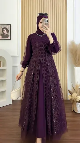 Dress Tille Mix Brukat 🌷 #dress #dresslebaran #dresscantik #dressmurah #dressbrukat 