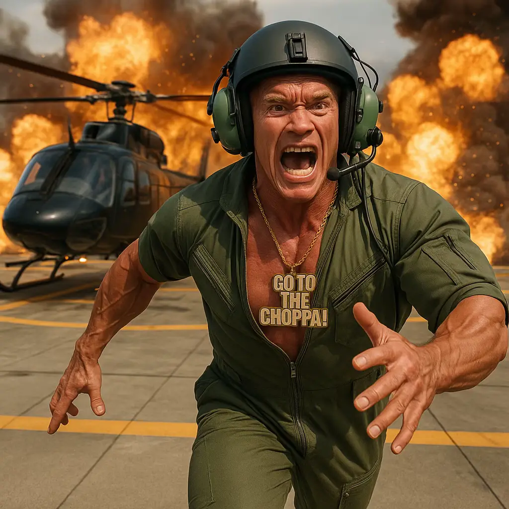 #thankyou #followers😘 #foryoupage❤️❤️ #arnie #terminator #Meme #welcometotiktok #illbeback #fyp #arnoldswarzenager #chatgpt4 #gettothechoppa #choppers 