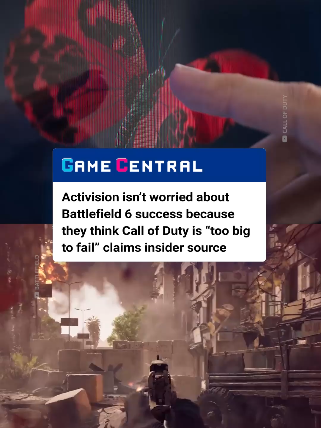 if you though the insane player numbers coming out of the battlefield 6 beta would leave activision shaking in their boots, you might need to think again - according to an anonymous source who spoke to insider gaming, activision higher-ups aren't all worried about battlefield 6 taking the fps crown, since they believe call of duty is 