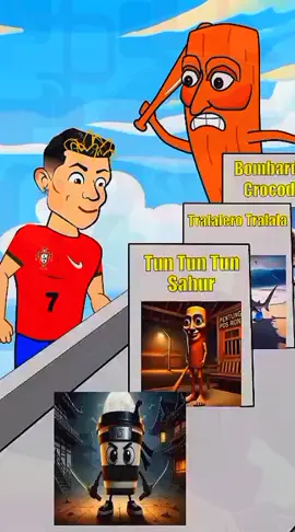 Help ronaldo win the game tun tun tun sahur#foryou #cartoon #viral #ronaldo #animation 