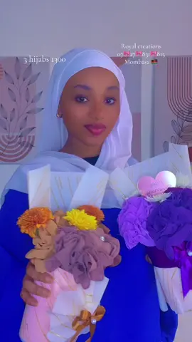 Hijab bouquet available on pre order#supportsmallbusiness #fyp #giftideas #hijabbouquet #hijab #mombasatiktokers #mombasa 