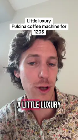 Today I will explain to you the concept of a little luxury in other words buying an item that most people have but just a more luxurious version and example I’m gonna use today is the Pulcina mocha coffee machine #LittleLuxury