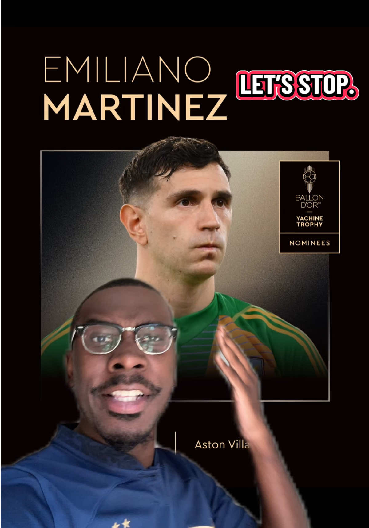 Emiliano Martinez nominated again for the Yachine trophy. #fyp #emiliano #martinez #ballondor 