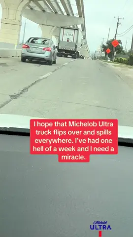 I’m not saying I want the Michelob Ultra truck to crash… …but if it did, I’d take it as a sign from the universe that she finally gets me. 😩🚛💣 #PrayForMe #SendBeer#lovenpositivevibes #mycollectivecult #michelobeultra #LIVEIncentiveProgram #LIVEStory #PaidPartnership 