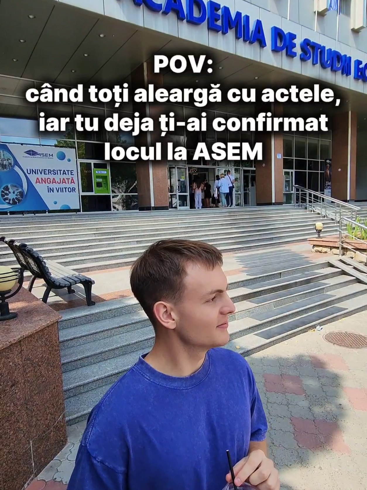 🎓✅️Actele depuse, grija trecută, vara continuă. Tu ce zici?👀 💙Te așteptăm cu actele în original la Comisia de Admitere ASEM (6-10 august, inclusiv în weekend, 9:00-17:00) 📍str. Bd. Bănulescu-Bodoni 61, bloc A, etajul 1 #ASEM #ADMITERE2025 #ADMITEREASEM #fyp #recommendations #student #studentlife #universitate #moldova  #university #campus 