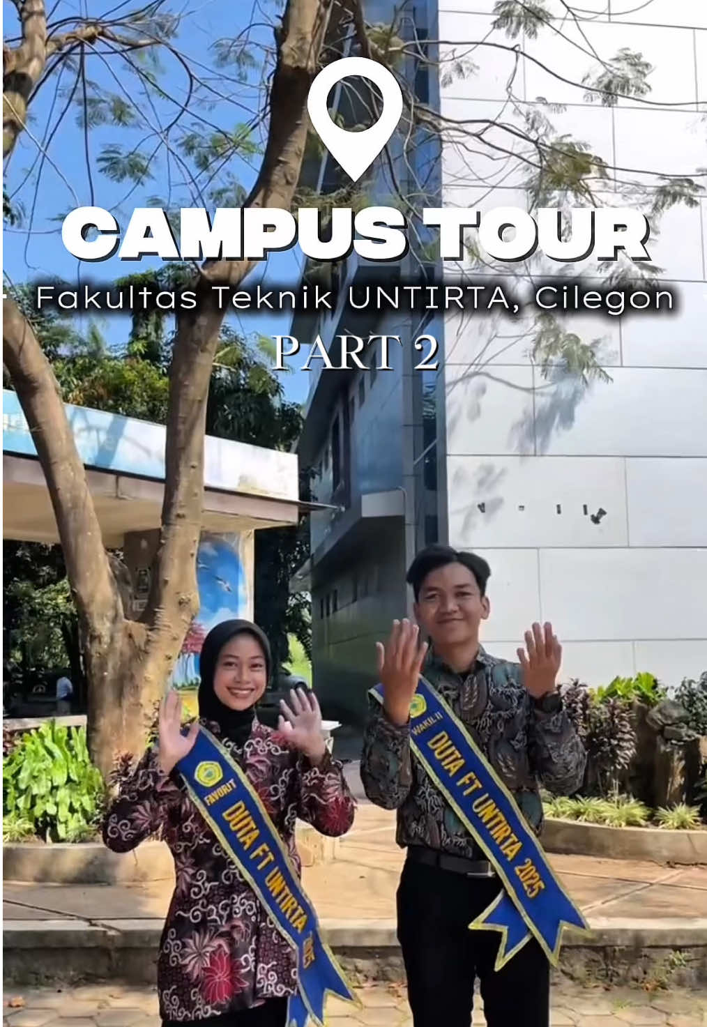 [CAMPUS TOUR PART 2🏢🎓] Hayooo siapa yang masih penasaran dengan Kampus Teknik UNTIRTA?😌 Kita lanjut jalan jalan lagi yuk! 😉 Yuk follow akun instagram kita @dutaftuntirta dan ikutin terus kegiatan kita🤩 Official Account Duta FT UNTIRTA Instagram: @dutaftuntirta Tiktok: @dutaftuntirta Youtube: Duta FT UNTIRTA #dutaftuntirta #dutauntirta  #fakultasteknikuntirta  #universitassultanagengtirtayasa  #teknikbersatutakbisadikalahkan #untirta #ftuntirta 