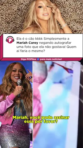 Gritando com a Mariah Carey negando um autógrafo na foto que ela não gosta kkkkk E aí, vocês fariam o mesmo ou deixariam o fã feliz com um autógrafo? Comenta aqui!