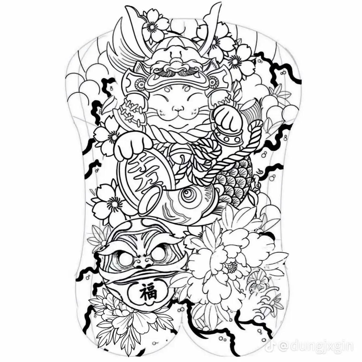 ขอคนละใจเพื่อเป็นกำลังใจในการทำต่อครับ🙏 #tattoo #ดอกไม้ #น้ำ #แบล็คกราว #ลายสักญี่ปุ่น 