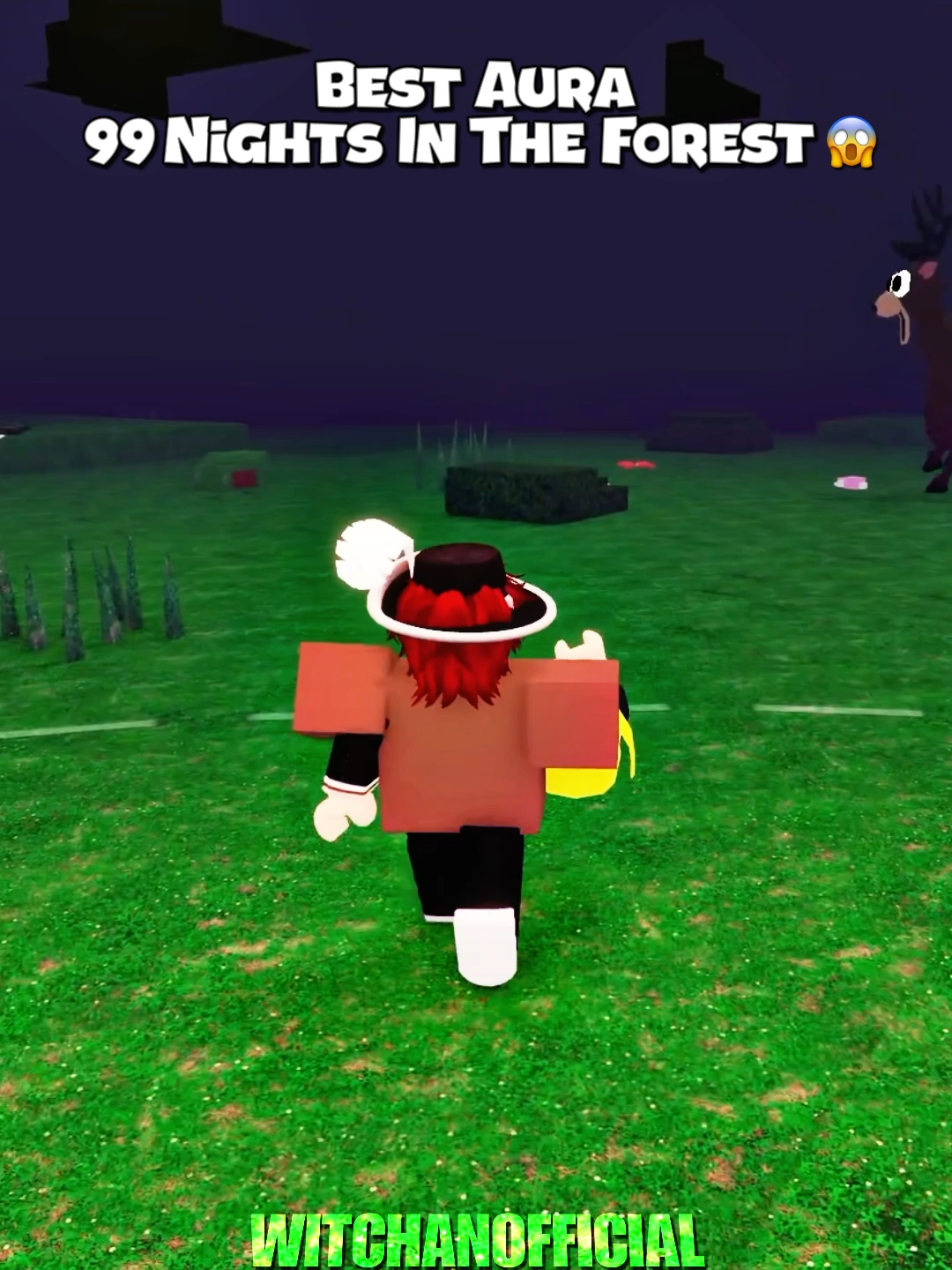 Deer are not scary at all😂 #99nightsintheforest #roblox #witchan