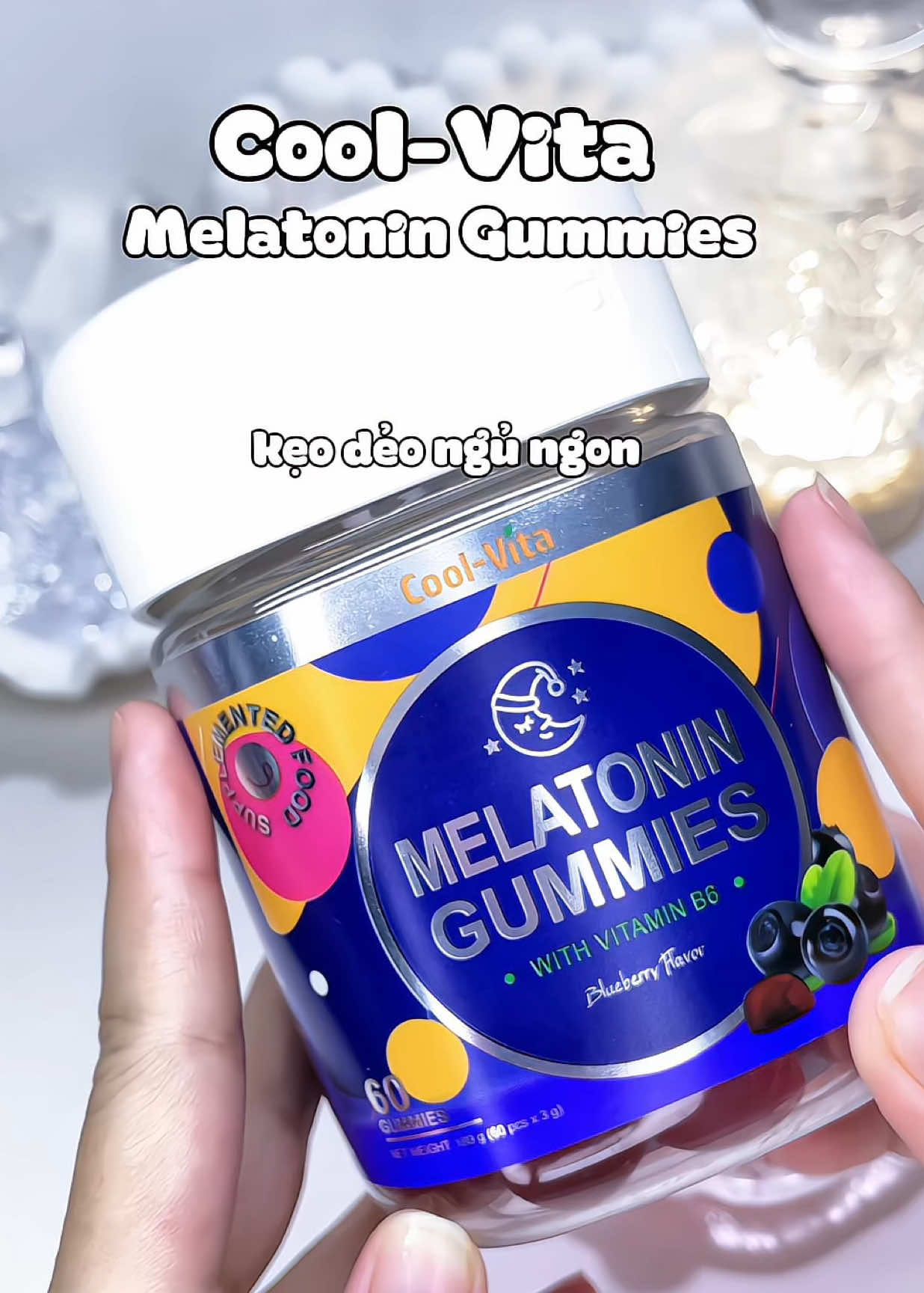 Ê dạo này khó ngủ, mà ăn 1 viên thui là 20 phút tui vô giấc rùi, quá tỵt dờiiiii #coolvita #melatoningummies #keongungon #healthcare #xuhuong 