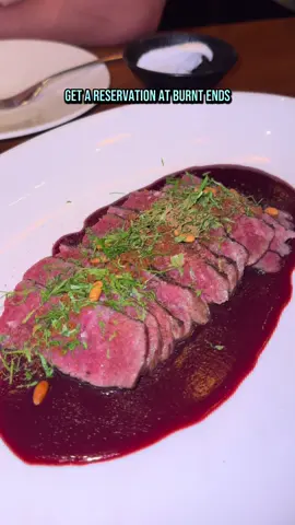 Wagyu striploin with sour cherry sauce, cinnamon, sourdough crumble, pine nuts… gonna be thinking about this for a while 🤯🧎‍♀️  Also no idea why my captions r so messed up 😮‍💨  📍 Burnt Ends x Orfali Bros, Singapore  @orfalibros_bistro  #sgfood #foodiesg #foodrecommendationsg #burntendsbbq #orfalibros #michelinstar #finediningsg 