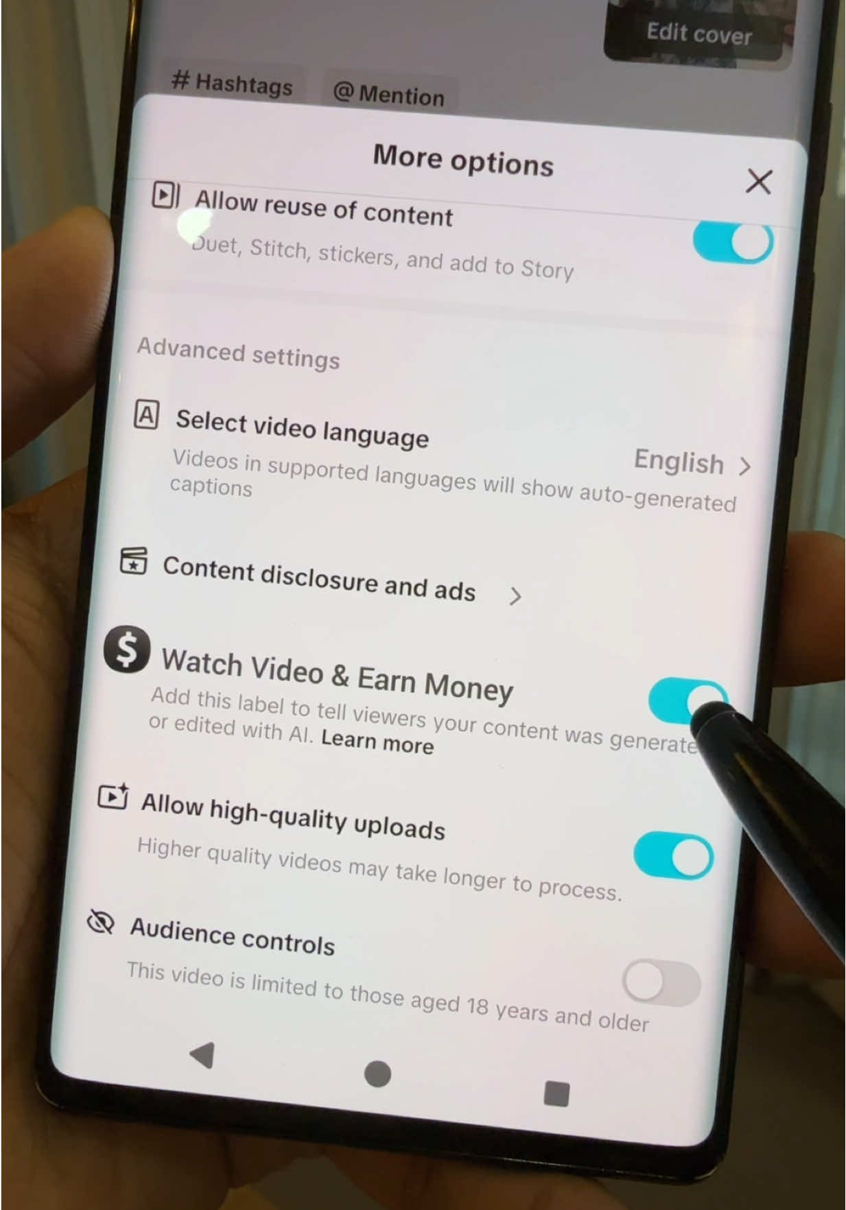 TikTok New Feature | Apply These Settings Before Uploading Your Video On TikTok #trending #fypviral #fyp #foryoupage #foryoupages #foryou #freesolarprogram                     