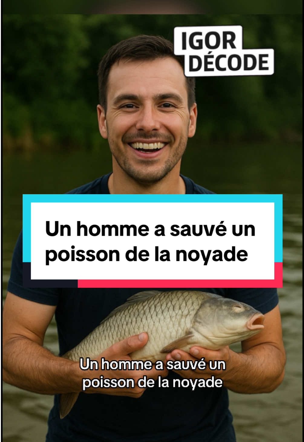 🚨 Un homme a sauvé un poisson de la noyade. #info #actu #humour #parodie 