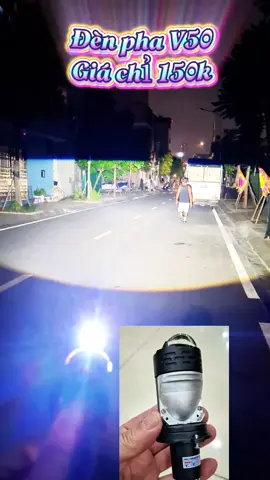 Đèn Pha led V50 bi cầu mini công suất 60W đường cắt cos thẳng, có trợ pha mắt ếch mạnh. #phutungxemayxray#denxemay#denoto#denv50pro 