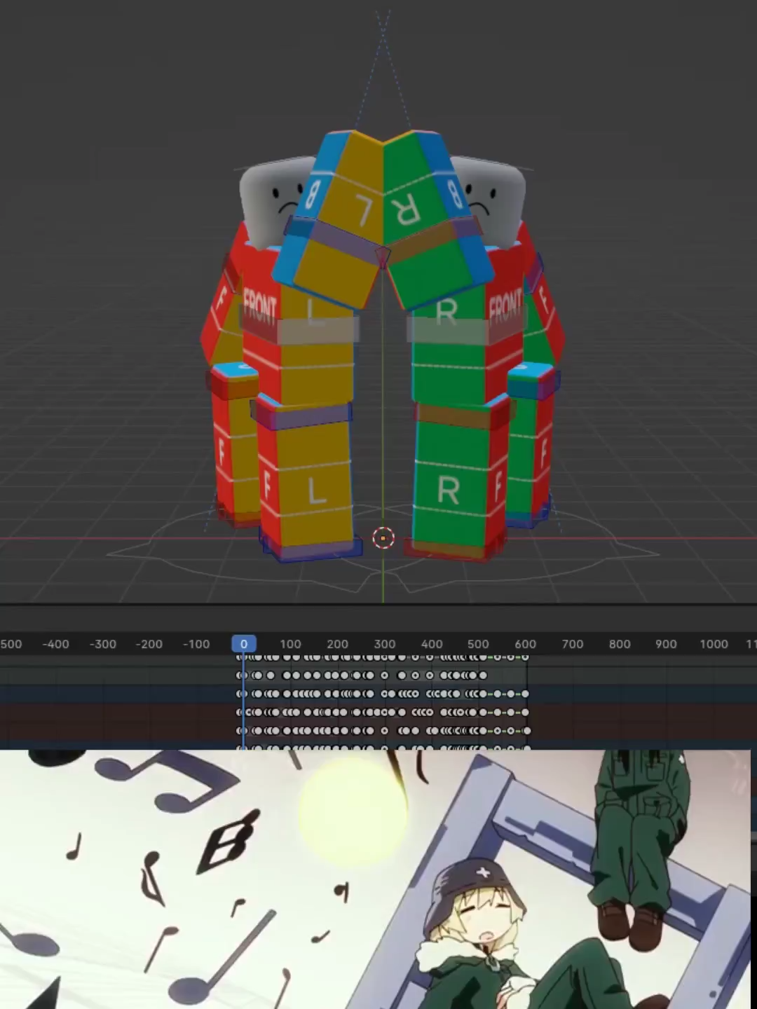 finally I did it after 5 days [REF: Girls' Last Tour opening] #Animation #Blender #robloxfyp #robloxstudio #fyp #robloxdev #girlslasttour