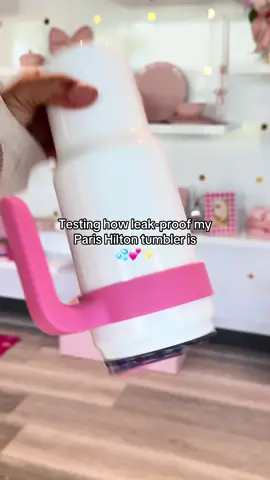 Sparkly and leak-proof? That’s iconic.✨💕 #parishilton #parisproducts #pinkproducts #pink #aesthetic #iconic #pinkkitchen #cookware #tumbler #nospill #leakproof 