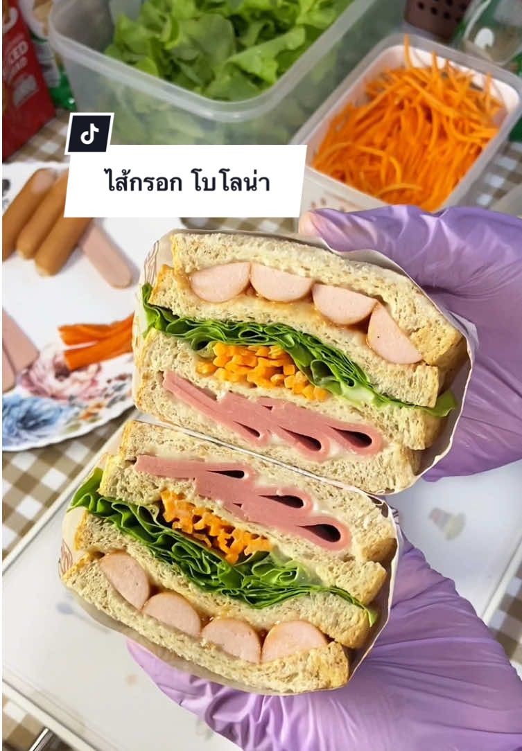 แซนวิชเกาหลีไส้กรอกกับโบโลน่า คู่นี้ขายดีแถมทานคู่กันอร่อยมากค่ะ 🥪✨ #แซนวิช #แซนด์วิช #แซนวิชเกาหลี #แซนวิชโฮมเมด #ฟีดดดシ 
