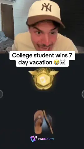 College student wins 7 day vacation 😭☠️ #kickstreaming 