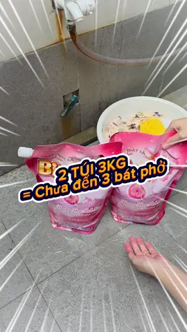 Chồng cho 150k đi mua 2 túi nước giặt vẫn có dư cho heo ăn hẹ hẹ #biisaka #nuocgiat #tietkiem #noitro #quanao #xuhuong 