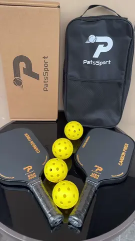 PatsSport 2pcs Carbon Fiber Paddle Set 🔥 w/ Bag + 4 Balls! #Pickleball #PickleballSet #CarbonFiberPaddle #PatsSport #PickleballPH #PickleballGear #PickleballLovers #SportsTok #TiktokMadeMeBuyIt #LaroTayo
