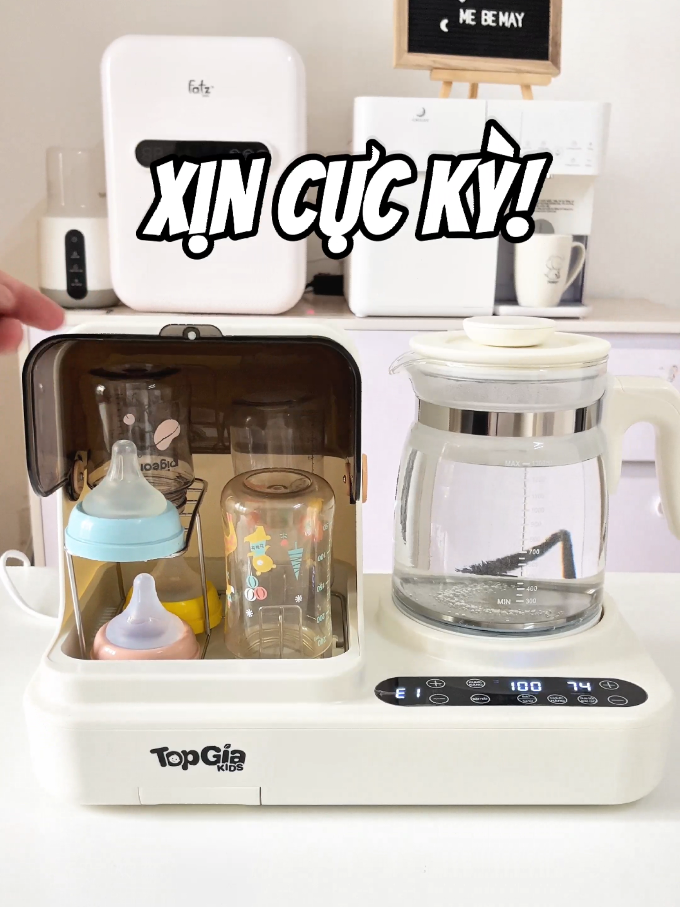 Máy tiệt trùng UV sấy khô hệ bình dân, rẻ mà vẫn đầy đủ tính năng ngon nghẻ nhé! #giadinhcammay #maytiettrung #maytiettrungsaykho #review #fyp #mebimsua 