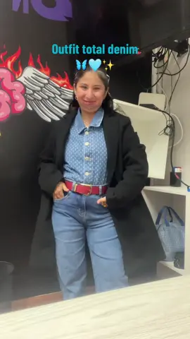Un total denim look para la oficina ✨🫶🏻 Amamos ✨💕 ¿Les gusta este tipo de outfits? 👀