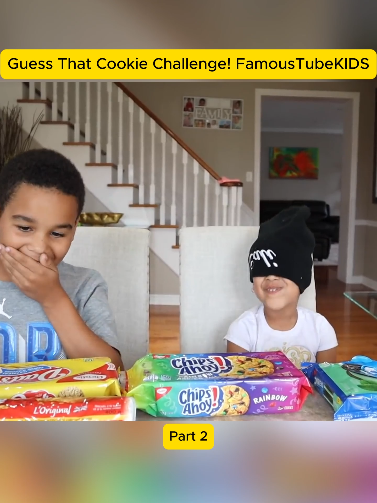 Part 2 Guess That Cookie Challenge! FamousTubeKIDS - #kids #kidsontiktok #fyp #viral #foryou #trends #pov #tiktokshop #Famous #tube #familia