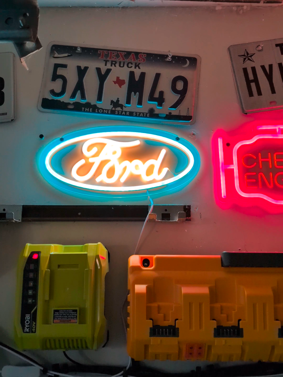 Ford LED Garage Sign on sale now.  Bright and makes any garage or man cave stand out.  Get it before it sells out. #mancave #led #ford #tiktokshop #tiktokshopcreatorpicks #trending #musthaves #fyp #sale 