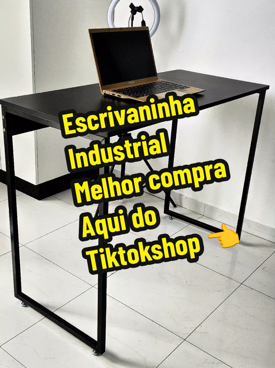 🏆 Escrivaninha Mesa Estilo Industrial Perfeita para Home Office 👈 #escrivaninha #estudo #homeoffice #promocao #mesa #organizacao@SANTO STORE 