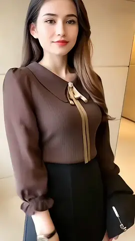 blouse lengan panjang pita depan#fyp #bismillahfyp #blous 