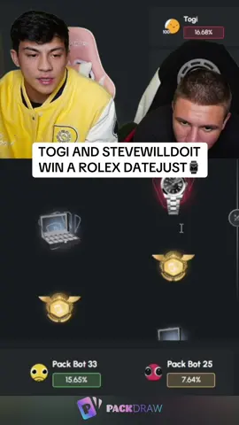 TOGI AND STEVEWILLDOIT WIN A ROLEX DATEJUST⌚️ #kickstreaming 