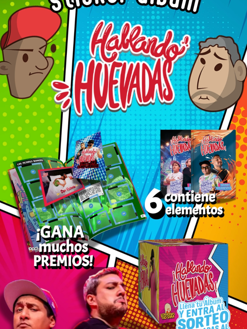🔥 ¡LLEGÓ LA NUEVA COLECCIÓN DE STICKER ALBUM de Hablando Huevadas! 🔥 📘 Llena tu álbum, colecciona todos los stickers y… 🎟️ ¡Participa para ganar entradas al show EN VIVO! ¿Estás listo para pegar, reír y ganar? 👀 #hablandohuevadas  #paratiiiiiiiiiiiiiiiiiiiiiiiiiiiiiii  #edicionestiosam  #hh #Show 