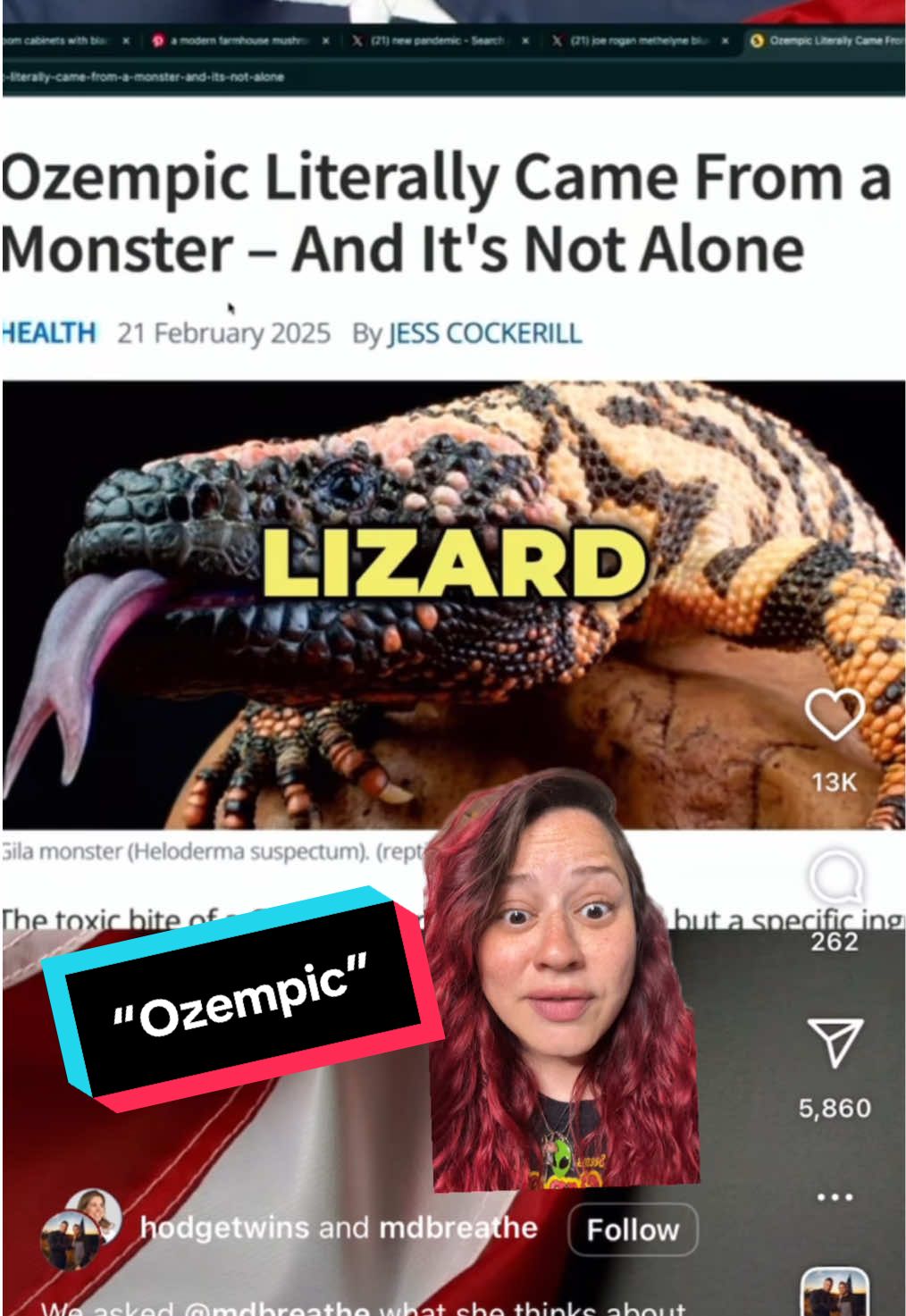 Sure it’s “ozempic” #greenscreen #greenscreenvideo #sharonosbourne #ozzyosbourne #kellyosbourne #ozempic #lizard #venom #celebrity #theory #entertainment #news #storytime 