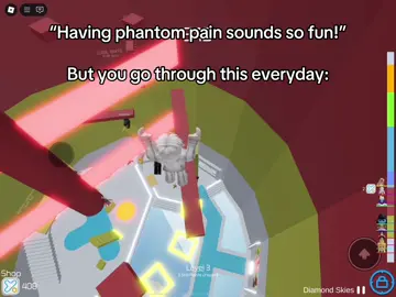 Edit: guys this video is to make fun of the vr chat people who say they can feel “everything” im sorry about yalls familes but the joke is flying over ur heads…. F#Feeling bit better 💔 #phantompain #roblox #funny 