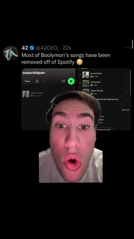 #greenscreen Boolymons songs removed off Spotify  #boolymon #spotify #42ceo #42 
