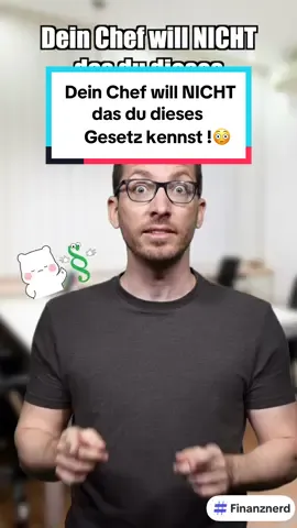 Dein Chef will NICHT das du dieses Gesetz kennst !😳 , das du dieses Gesetz kennst, und genau deshalb musst du es kennen! Hallo Meier da sind sie ja Hallo Chef, was gibt es denn? Sie arbeiten in letzter Zeit immer nur 8 Stunden, was ist los? Na mehr darf ich nicht Wer sagt das? Was niemand weiß… tatsächlich ist es nur erlaubt 8 Stunden am Tag zu arbeiten und nur ausnahmsweise mal bis zu 2 Überstunden zu machen – steht alles im §3 vom Arbeitszeitgesetz Quatsch.. Doch, und wenn sie mehr verlangen drohen Ihnen Strafen von bis zu 15.000 € - Mist das darf niemand erfahren… Also 8 Stunden ist die maximale Regelarbeitszeit, bis zu 2 Stunden können mal verlangt werden, aber selbst dann dürfen innerhalb von 6 Monaten immer nur maximal die 8 Stunden erreicht werden…Gesetz ist Gesetz! Also teile das Video an deine Kollegen und Freunde und folge mir für immer neue Tipps, denn#gesetz #angestellter #arbeitnehmer #arbeitnehmerrechte #arbeitszeit #überstunden #arbeitgeber #finanznerd 