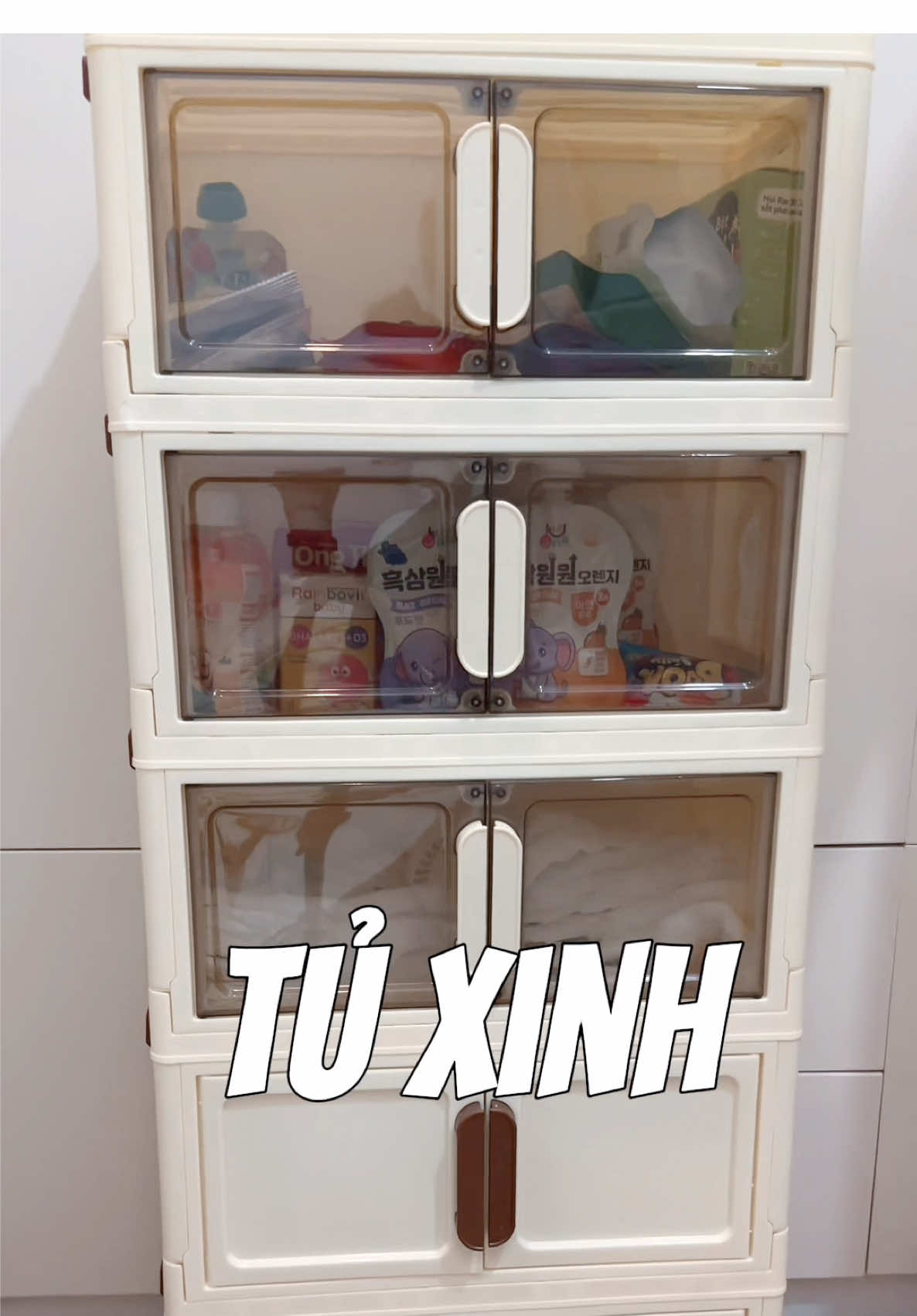 Tủ nhựa xinh này mà đựng được nhiều thứ lắm nha #tugapgon 