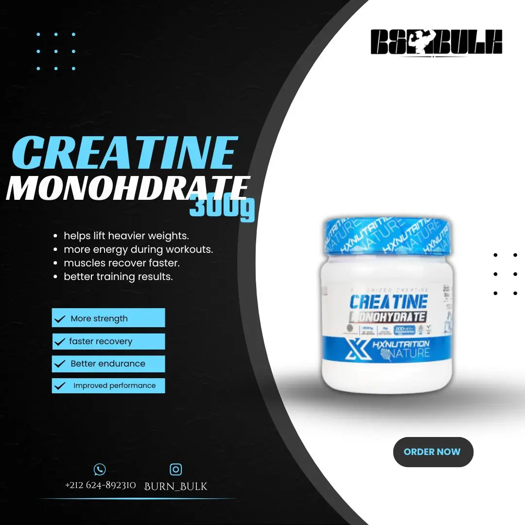 • creatine monohydrate 300g - كايعاون على رفع الأداء العضلي بشكل طبيعي - و يساهم في تقليص مدة الاستشفاء  - كايعطي دعم إضافي فالتمارين عالية الشدة - اختيار آمن ومناسب ابتداءً من سن 18 سنة 🧠 النتائج الحقيقية كاتجي من التمرين والتغذية والراحة بطبيعة الحال، والكرياتين مجرد دعم إضافي. #creatine #gymsupplements #Fitness #outatelhaj #burnbulk 