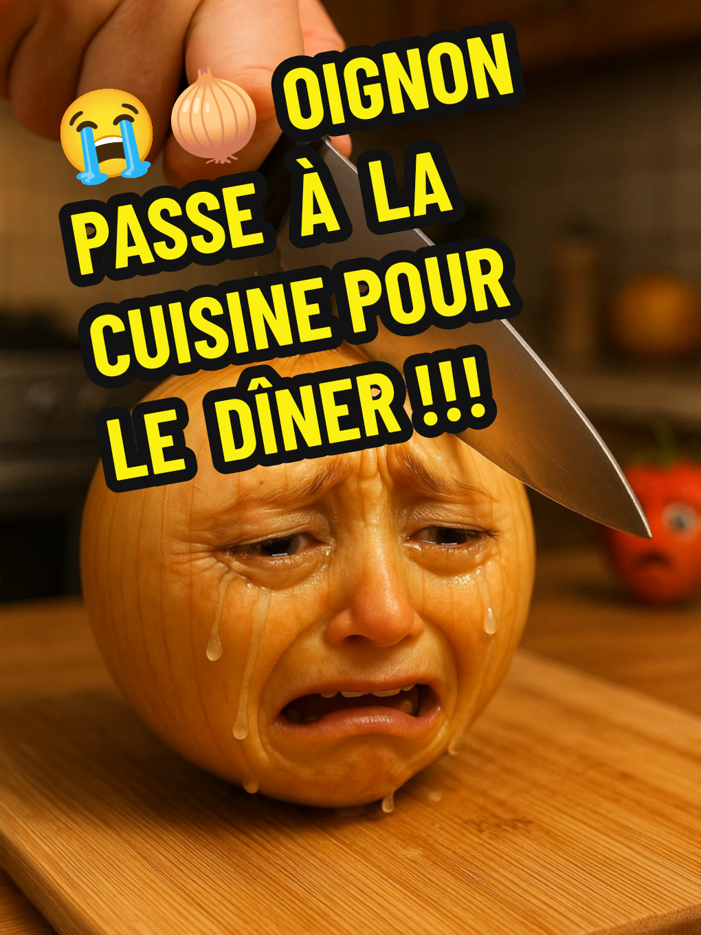 😭🧅100%Tristesse!!! Oignon est dans la cuisine pour entrer dans le menu du dîner  de la famille pour ce soir. #ASMR  #asmrvideo  #viralvideos  #aiart  #creatorsearchinsights 