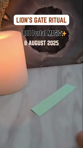 Manifest Miracles!! 8/8/8 Portal 8/8/ 8PM is alignment of 888. 8 is number of Infinite abundance💛 On this day, take 8 pieces of paper. Write 8 different wishes that you want to manifest on these papers & write a gratitude sentence on the back side of it as shown in the video. After that at 8:08 PM on 8th Aug 2025, burn all the pieces of paper one by one. Blow the ashes in the air with positive intentions that these wishes are manifested into reality.💕 Type “888” in the comments to claim💛 #lionsgate #manifestation #ritual #manifest #spirituality #spiritualtiktok 