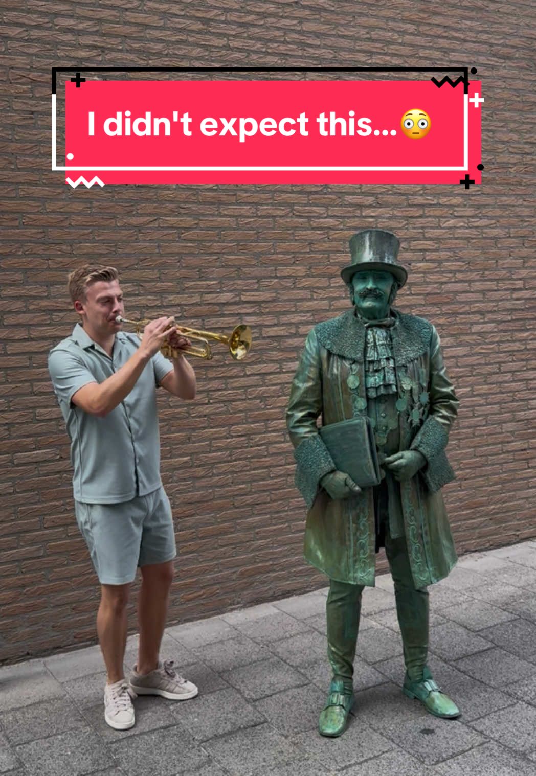 I didn't expect this…😳🎺 #statue #waitforit #trumpet #jeffreyparmentier #fyp 