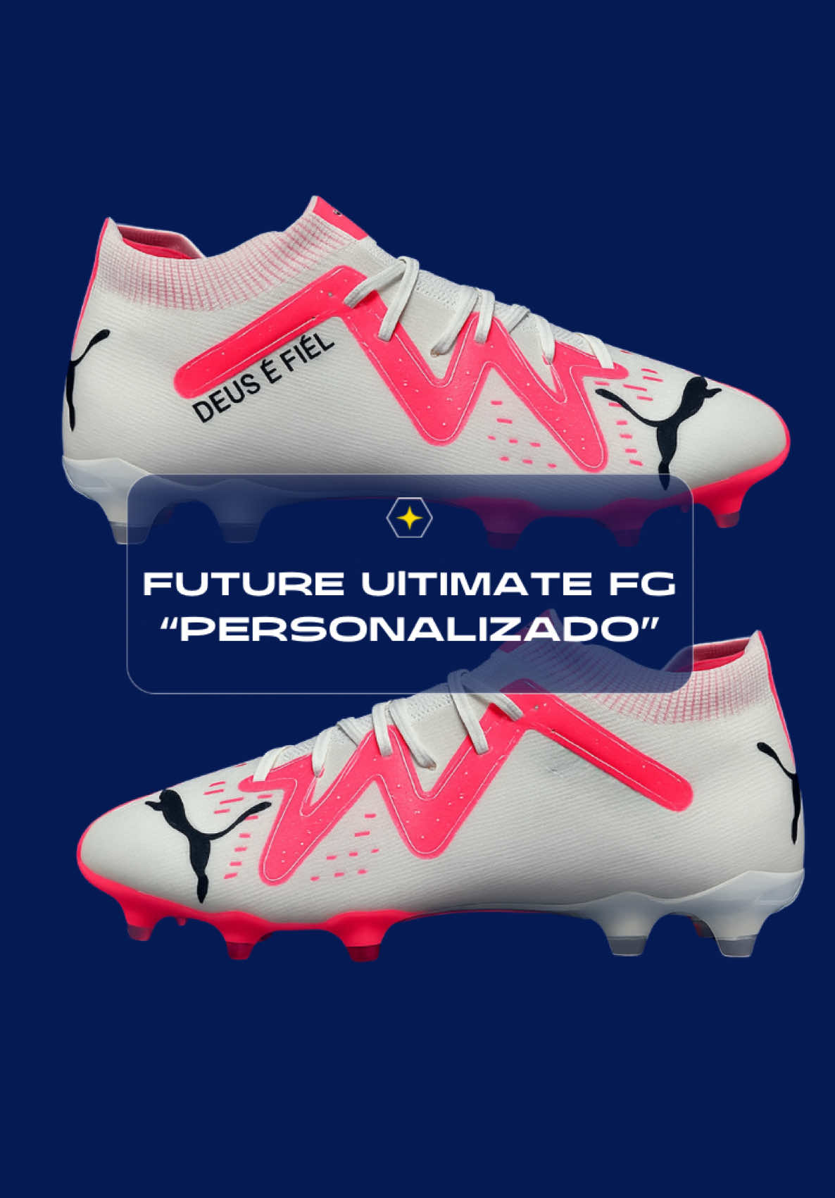 Quando a fé encontra a performance de elite! Nosso cliente deixou essa chuteira ainda mais única ao personalizar com a frase “Deus é Fiel” nos dois pés. Um toque especial em um modelo que já entrega tudo em campo! A Puma Future Ultimate FG é feita com cabedal FUZIONFIT360, que combina malha compressiva e tecnologia PWRTAPE para ajuste firme e suporte dinâmico. 💨 Super leve e confortável, ela se adapta ao formato do seu pé e garante explosão nos movimentos. 🦶 A sola com travas FG proporciona tração e estabilidade em campos naturais. 📏 Disponível do 36 ao 44 em nosso site: 👉 www.fardadeboleiro.com.br #fardadeboleiro #shopping #compras #society #futeboldesalao #futebol #chuteiras