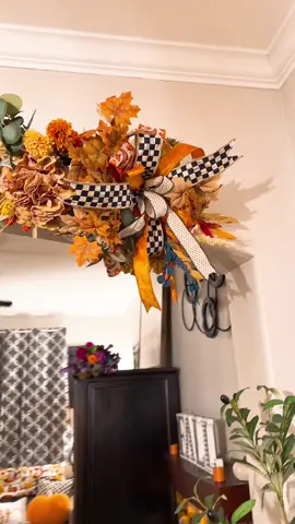9ft fall McKenzie inspired garland for the dining room arch we just finished! 😍 #fyp #garlands #fallgarlands #mckenzieinspired 