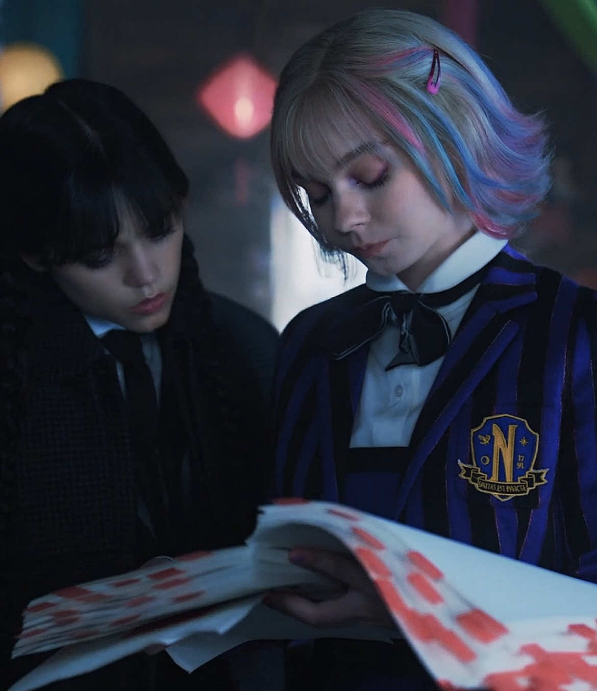 wednesday and enid.                    #foryoupage #aestheticedits #wednesday #wednesdaynetflix #wednesdayseason2 #wednesdayedit #wednesdayaddams #enidsinclair #wenclair #emmamyers #jennaortega #TimBurton 